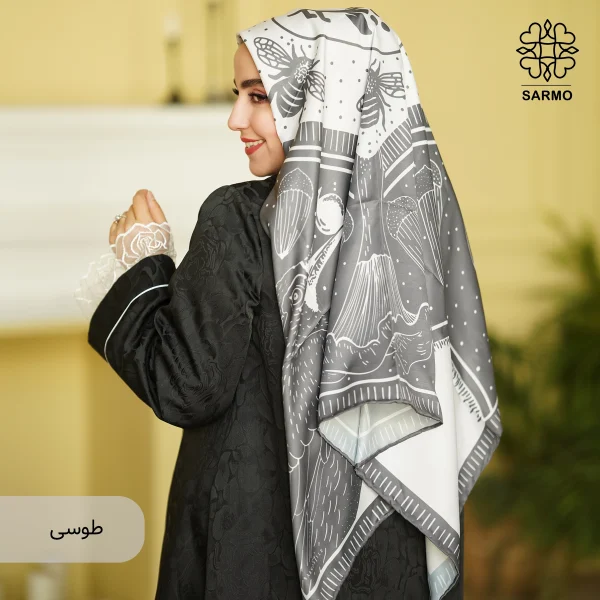 روسری ابریشم توییل شقایق - اقتصادی - تصویر 23