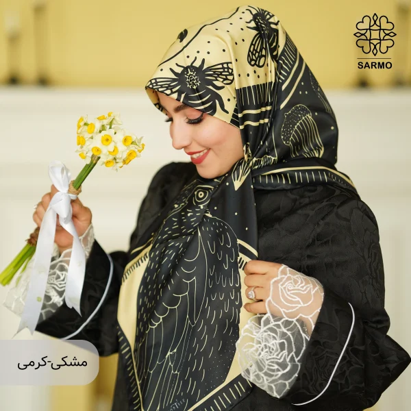 روسری ابریشم توییل شقایق - اقتصادی - تصویر 8