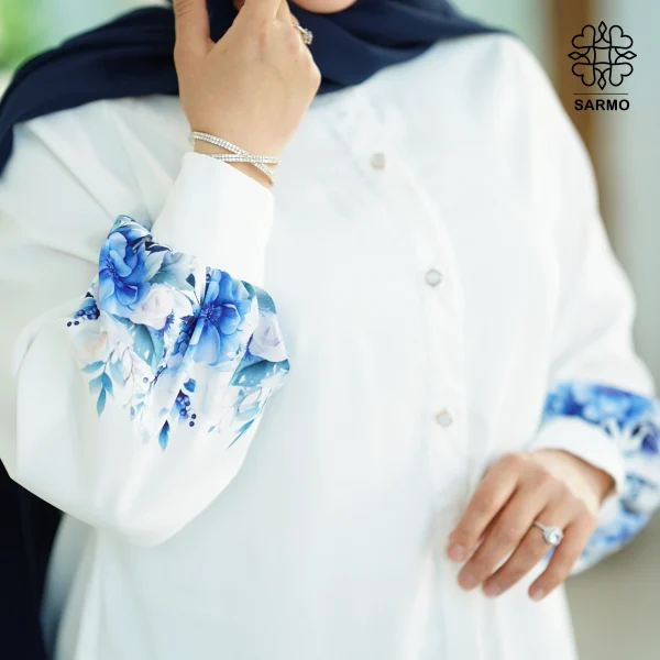شومیز الیزه بهاران آبی - تصویر 5