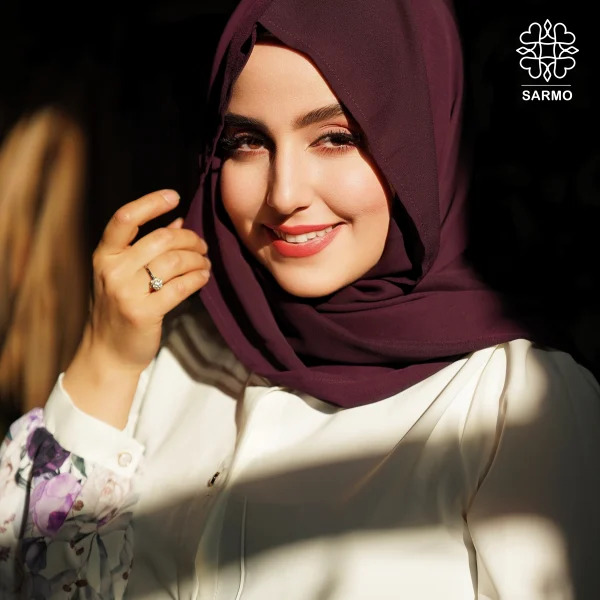 شومیز الیزه بهاران بنفش - تصویر 6