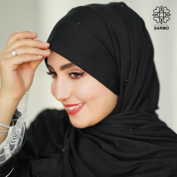 شال کویتی کشی با مروارید مشکی - Image 4