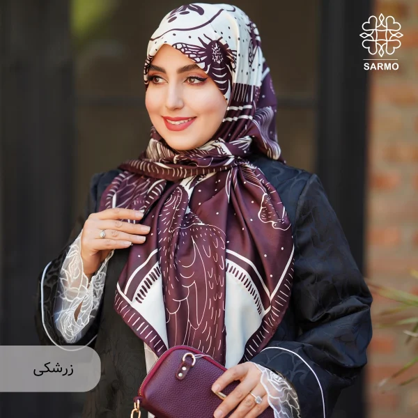 روسری ابریشم توییل شقایق - اقتصادی - تصویر 2