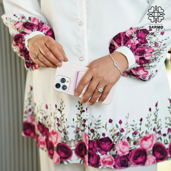 شومیز الیزه بهاران سرخابی - تصویر 8