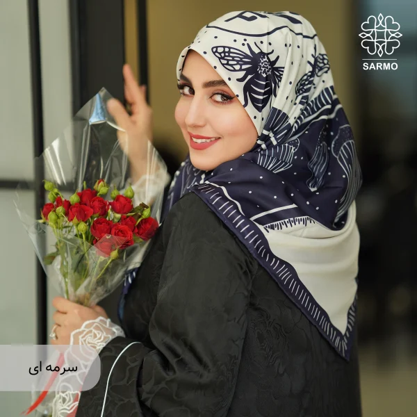 روسری ابریشم توییل شقایق - اقتصادی - تصویر 18