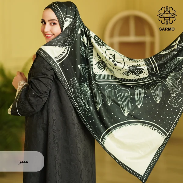 روسری ابریشم توییل شقایق - اقتصادی - تصویر 9