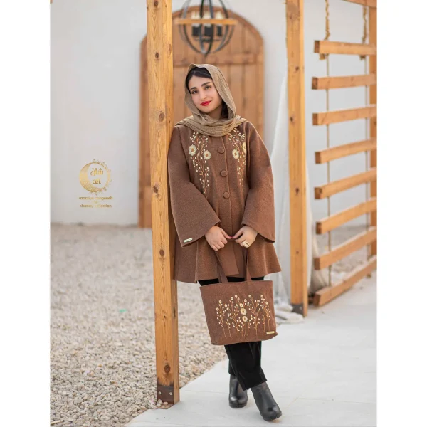 پالتو فوتر دیبا گلدوزی - تصویر 3