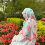 روسری ابریشم رویای آبی