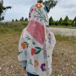 روسری نخی بچه گانه (قواره 90) صبح مزرعه