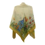 روسری نخی قواره متوسط (قواره 110) گردش در باغ