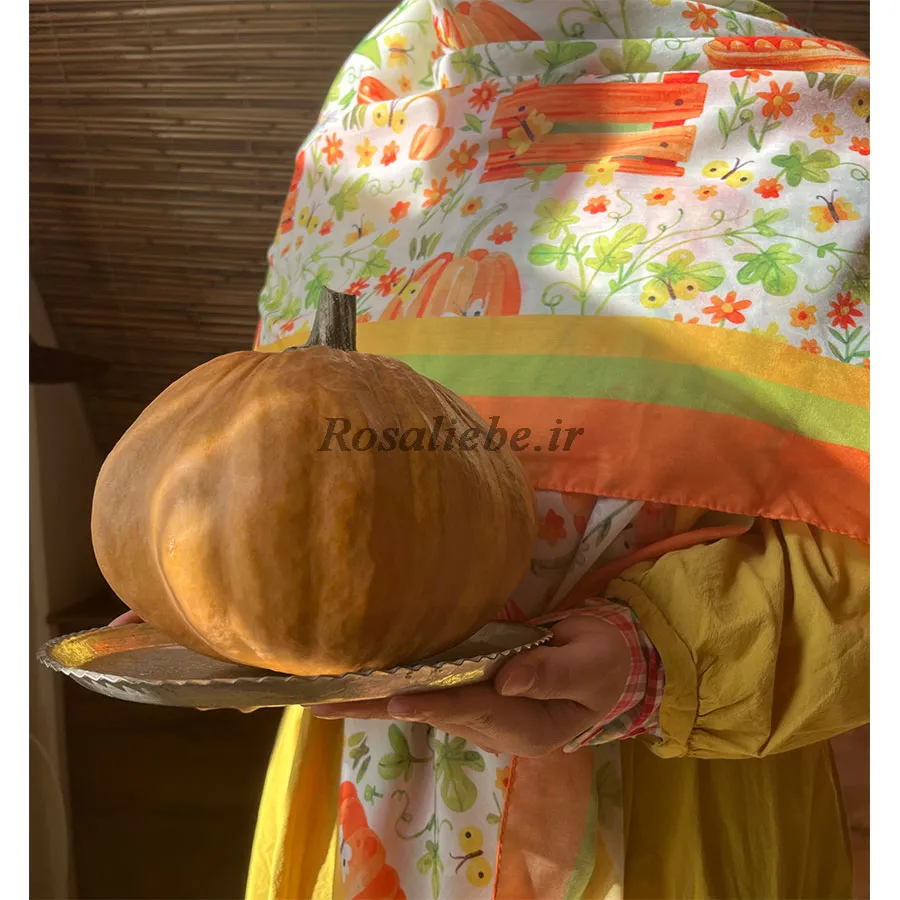 روسری-نخی-مزرعه-کدو-تنبل-842 روسری نخی مزرعه کدو تنبل - تصویر 1