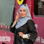 شال کویتی کشی با مروارید سفید - Image 21