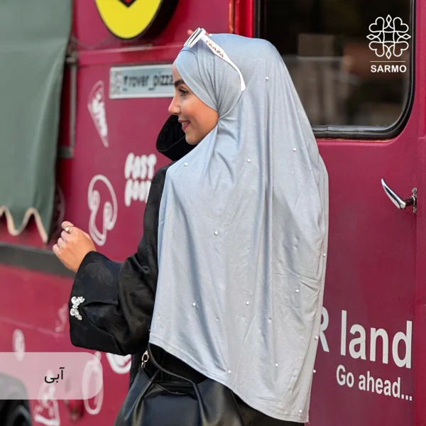 شال کویتی کشی با مروارید سفید - Image 25