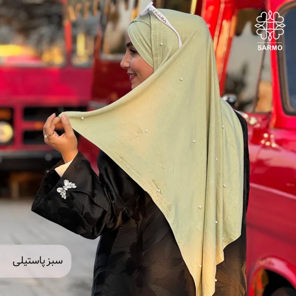 شال کویتی کشی با مروارید سفید - Image 28
