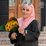 شال کویتی کشی با مروارید سفید
