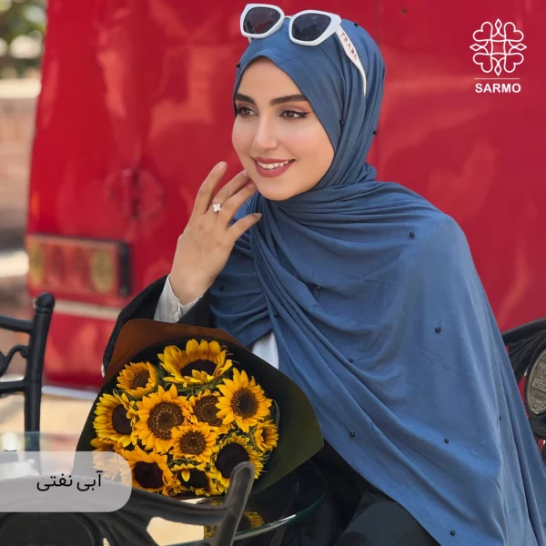 شال کویتی کشی با مروارید مشکی - Image 8