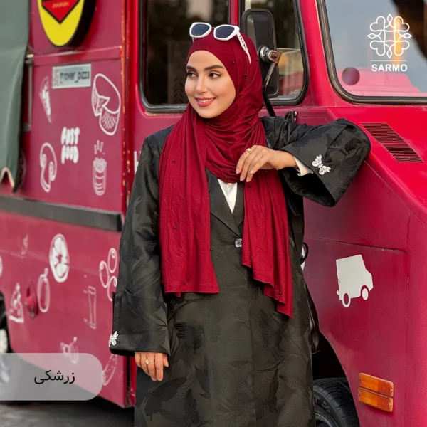 شال کویتی کشی با مروارید مشکی - Image 11