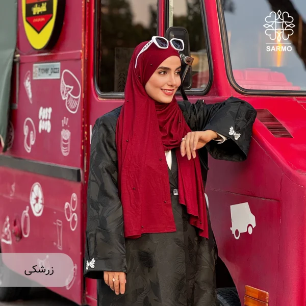 شال کویتی کشی با مروارید مشکی - Image 9
