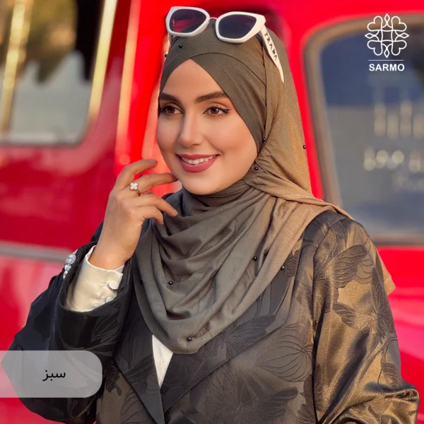 شال کویتی کشی با مروارید مشکی - Image 13
