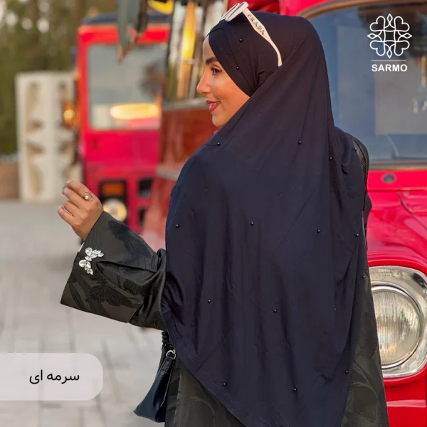 شال کویتی کشی با مروارید مشکی - Image 20