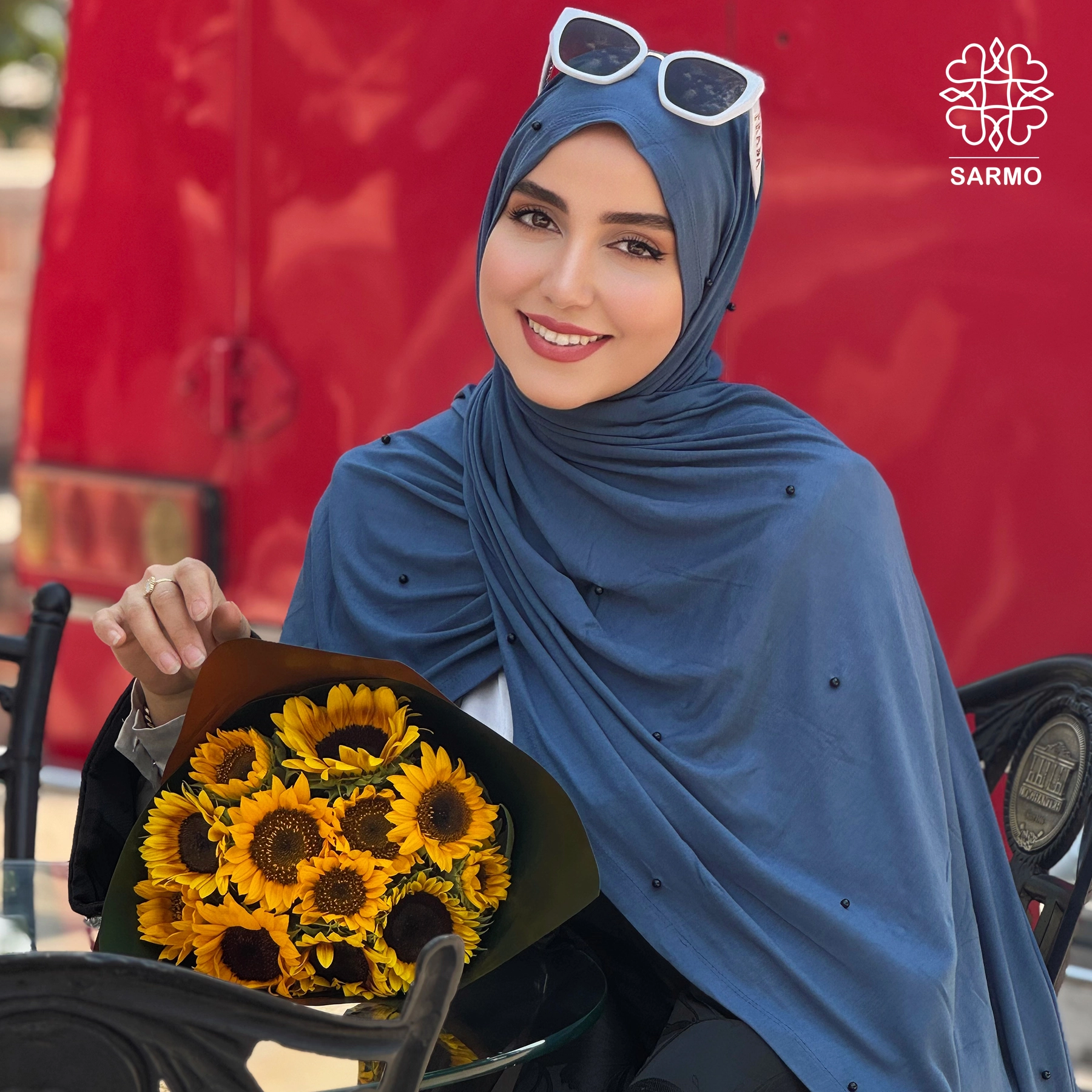 شال کشی با مروارید مشکی-کاور شال کویتی کشی با مروارید مشکی - Image 1