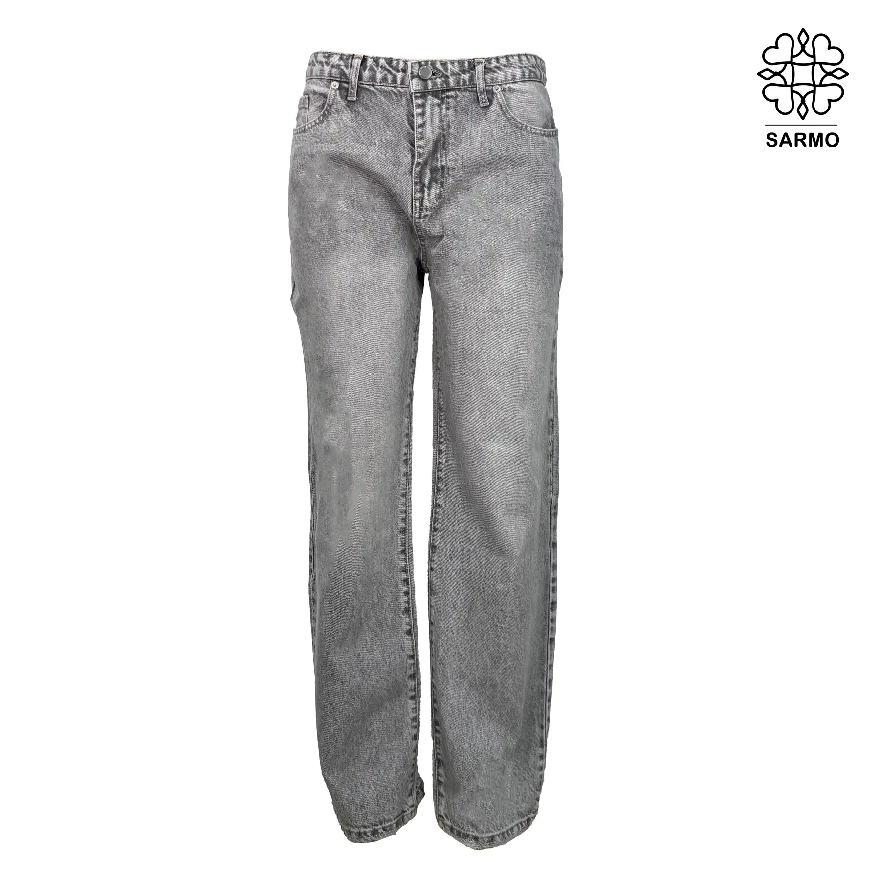 شلوار خاکستری راسته 2 شلوار جین زنانه مدل راسته -T1 - Image 1