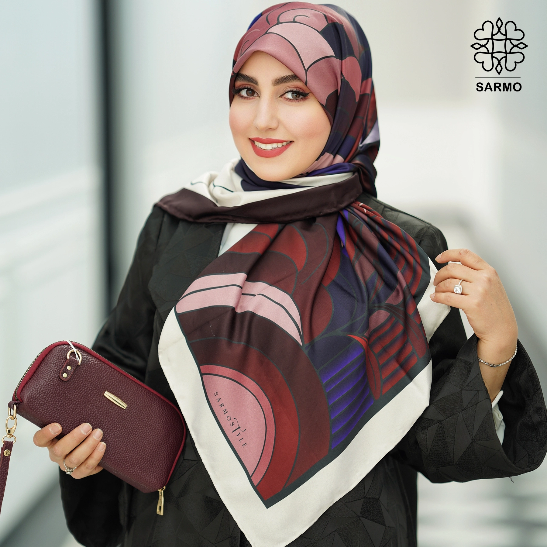 کاور روسری ابریشم توییل نوبهار - Image 1