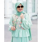 ست عبا و جلیقه دلبر سبز پاستلی