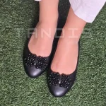 کالج مدل فرح مشکی چرم مصنوعی - Image 9