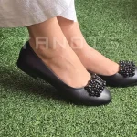 کالج مدل فرح مشکی چرم مصنوعی - Image 12