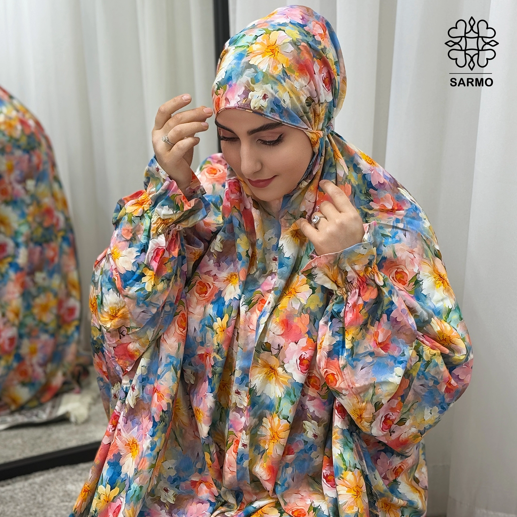 4 چادرنماز آستیندار تبسم - Image 1