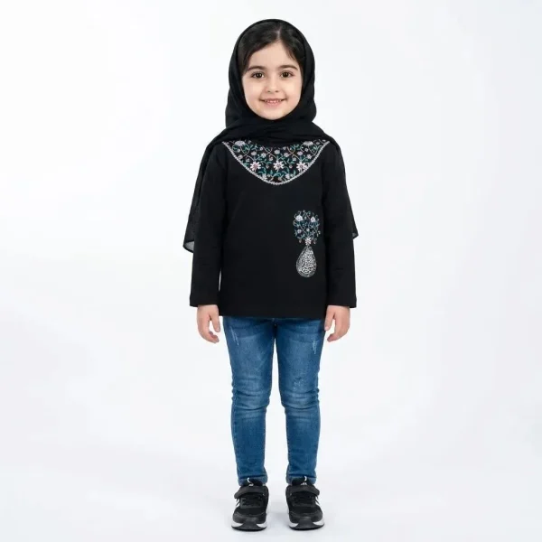 بلوز مشکی طرح کاشی یا رقیه کد 121104 کد 121105 - Image 4