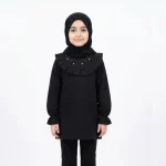تونیک مشکی دخترانه طرح زرین گل کد 121113 کد 121114 - Image 3