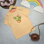 تیشرت دخترانه طرح کاکتوس خوشحال - Image 4
