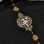 تیشرت مشکی طرح یاحسین اسلیمی کد 1371 کد 1372 - Image 2