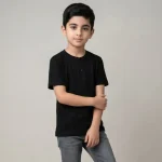 تیشرت مشکی طرح یقه ژاپنی کد 1365 کد 1366