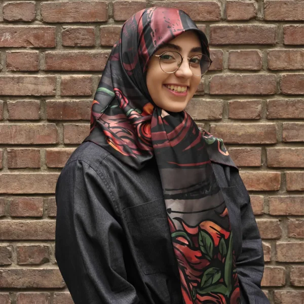 روسری ابریشم توییل سوگ خاموش ( کالکشن قصه های فراموش شده) - Image 3