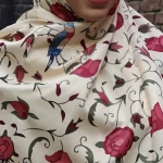 روسری ابریشم توییل مرغ بهشتی - Image 14