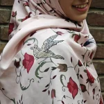 روسری ابریشم توییل مرغ بهشتی - Image 5