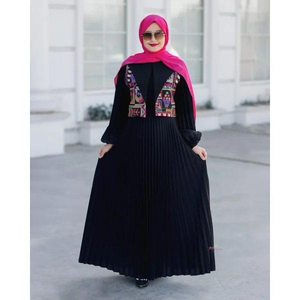 ست پیراهن و جلیقه گلبرگ مشکی - تصویر 4