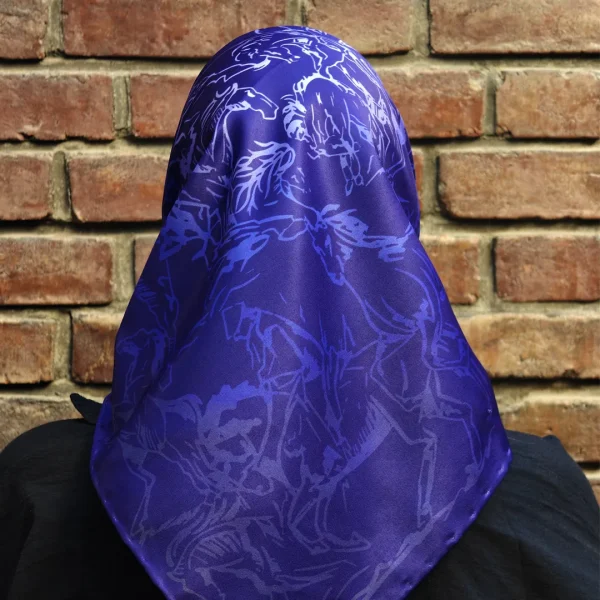 مینی اسکارف ابریشم توییل سایه سوار - تصویر 3