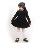 پیراهن دخترانه مشکی طرح گل درشت  کد 13010 کد 13011 - Image 3