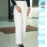 شلوار زنانه سفید مدل فول بگ - Image 2