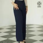 شلوار زنانه سرمه ای مدل فول بگ - Image 2
