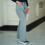 شلوار جین زنانه بوت کات آبی A2