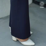 شلوار زنانه سرمه ای مدل دمپاگشاد - Image 5