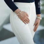 شلوار زنانه سفید مدل دمپاگشاد - Image 2