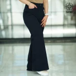 شلوار جین زنانه بگ بوت کات سرمه ایS1