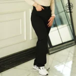 شلوار جین زنانه راسته مشکی M1 - Image 2