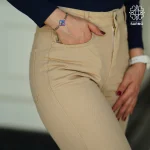 شلوار جین زنانه بگ بوت کات کرم K1 - Image 3