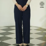 شلوار زنانه سرمه ای مدل فول بگ - Image 3